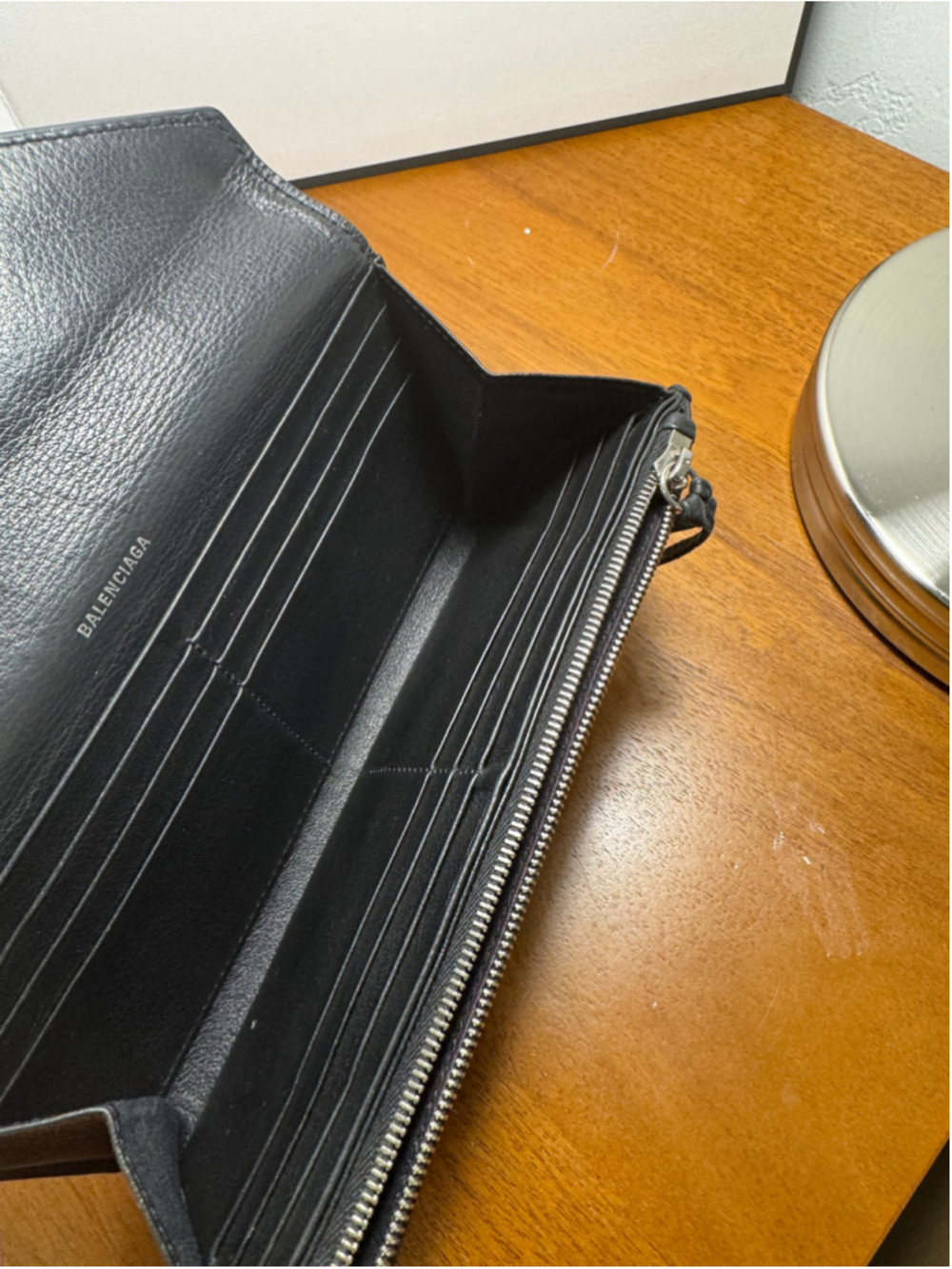 Balenciaga Black Leather Envelope Large Wallet - Picture 4 of 9